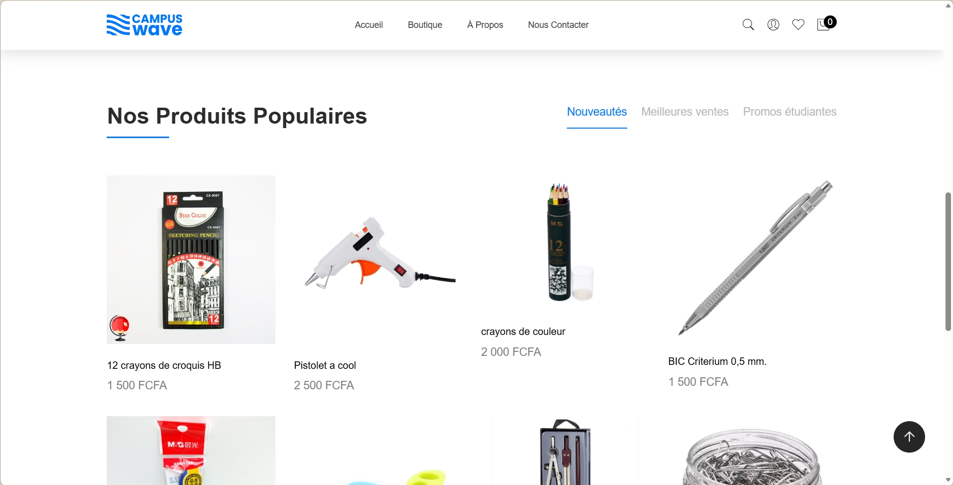 Campus wave site ecommerce etudiant